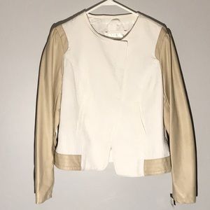 NWT Jacket with faux leather sleeves